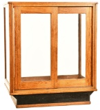 Oak Floor Show Case on Pedestal