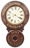 Monell's Teething Cordial For Children Advertising Clock Baird