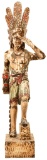 Old Wooden Cigar Store Indian w/Full Head Dress