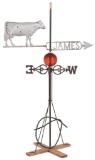 Large Zinc Cow On James Arrow Weathervane