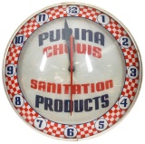 Purina Chows Sanitation Products Double Bubble Clock