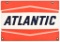 Atlantic w/Bent Line Logo Porcelain Pump Sign