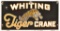 Whiting Tiger Crane w/Logo Porcelain Sign
