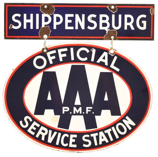 Shippensburg/Official AAA PMF Service Station Porcelain Signs