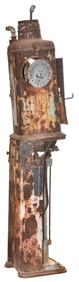 Sharmeter Model Unknown Clock Face Gas Pump