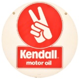 Kendall Motor Oils w/Hand Logo Metal Sign