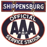 Shippensburg/Official AAA PMF Service Station Porcelain Signs