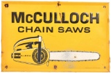 McCulloch Chain Saw w/Logo Metal Sign