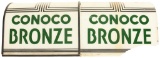 Conoco Bronze Ad Glass for a National A-1 Gas Pump