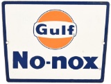 Gulf No-Nox Porcelain Pump Sign