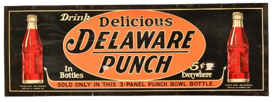 Drink Delicious Delaware Punch w/Bottle Cardboard Sign