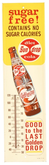 Sugar Free Diet Sun Drop Cola Metal Thermometer