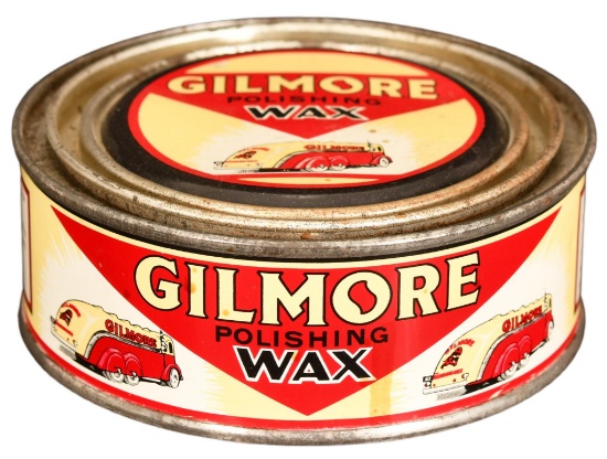 Gilmore Polishing Wax Metal Can w/Tank Truck Logo