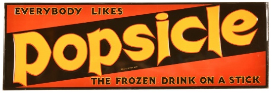 Everybody Likes Popsicle "The Frozen Drink on a Stick" Sign