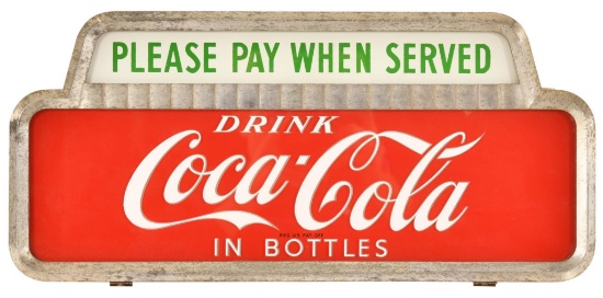 Please Pay When Served Coca-Cola Lighted Sign