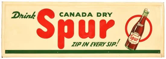 Drink Canada Dry Spur w/Bottle Metal Sign