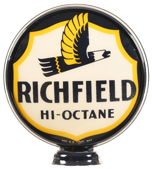 Richfield Hi-Octane w/Art Deco Eagle Logo 15" Globe Lenses