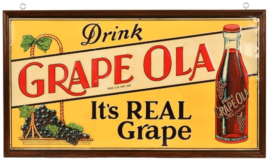 Drink Grape Ola "It's Real Grape" Metal Sign