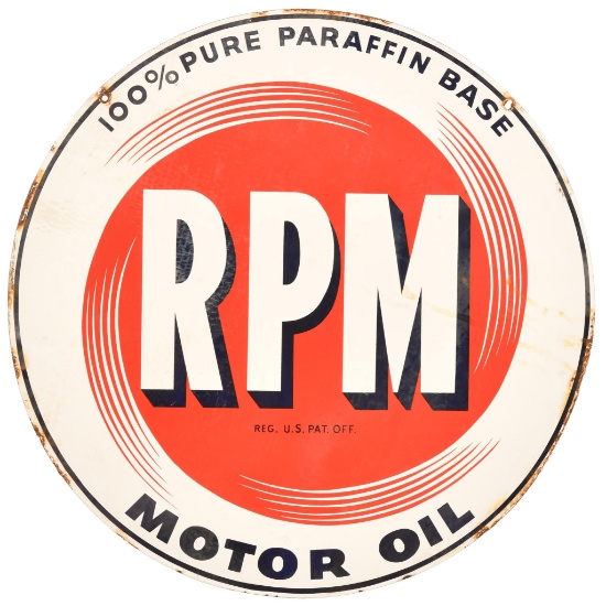 RPM Motor Oil Porcelain Sign