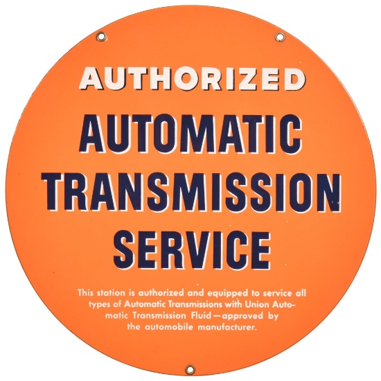 (Union) Authorized Automatic Trans Service Porcelain Sign