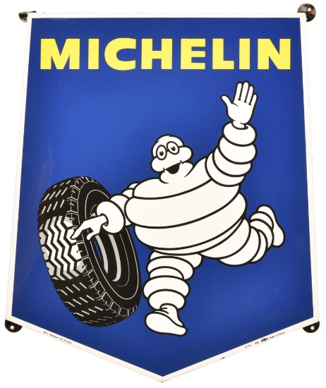 Michelin with Bibendum & Tire Porcelain Sign