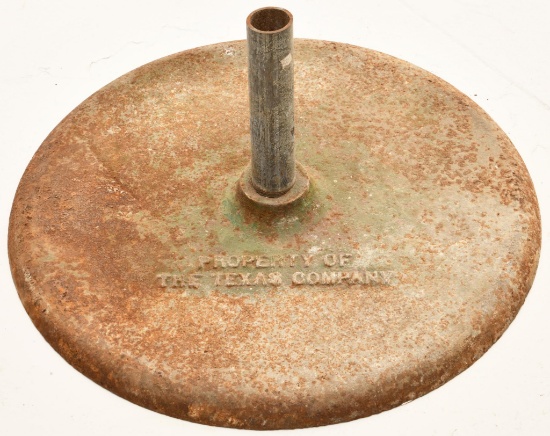 The Texas Company Cast Iron Curb Stand Base