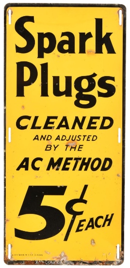 Ac Method Spark Plugs Cleaned Metal Sign