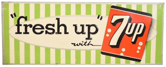 "fresh Up" With 7up Metal Sign