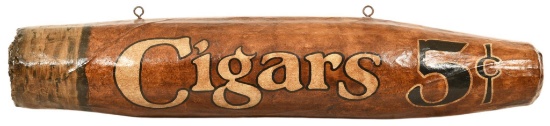 Paper Mache Cigar Hanging Sign