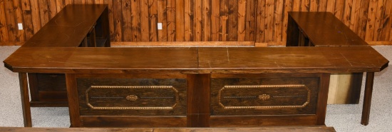 3 Sections Of Country Store Display Case Counter "u" Shaped