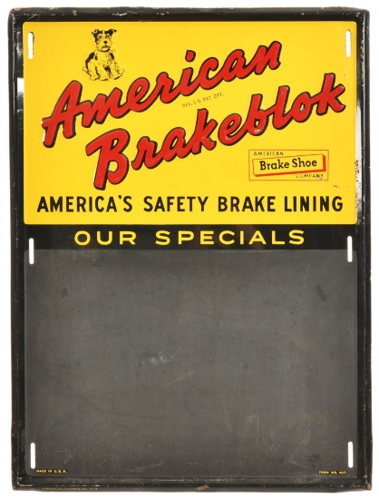 American Brakeblok Chalkboard Sign