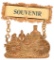 Early Fire Department Metal Pin With Celluloid Insert