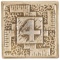 4 Square Metal Paperweight