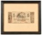 Framed 1841 5 Dollar Farmers Bank Of Bucks County Note