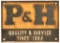 P&h Cast Iron Sign