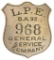 L.P.E. D.A.92 General Service Company Badge