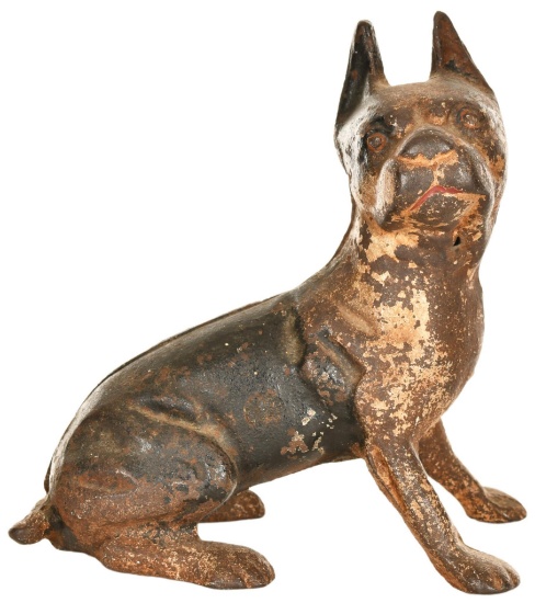 Cast Iron Boston Terrier Figure