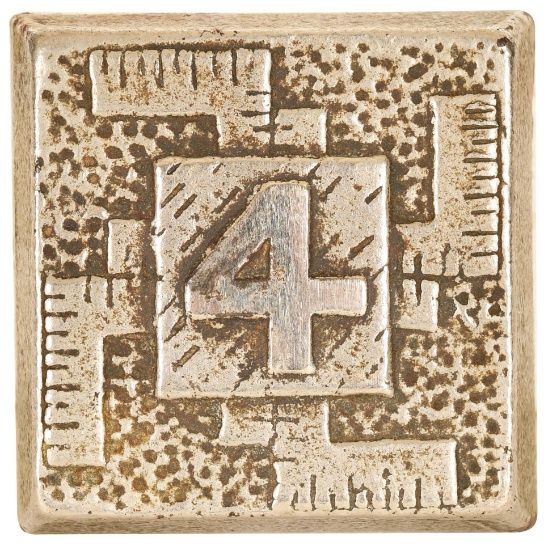 4 Square Metal Paperweight