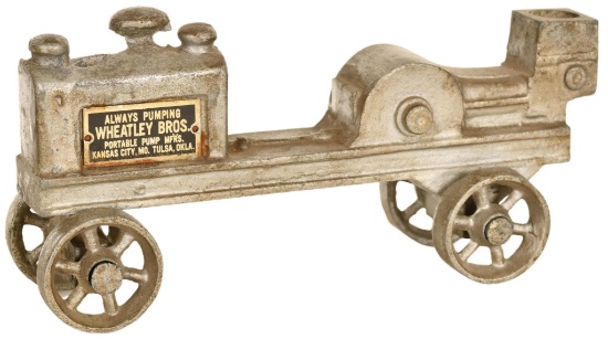 Cast Aluminum Wheatly Bros. Portable Pump Advertising Piece