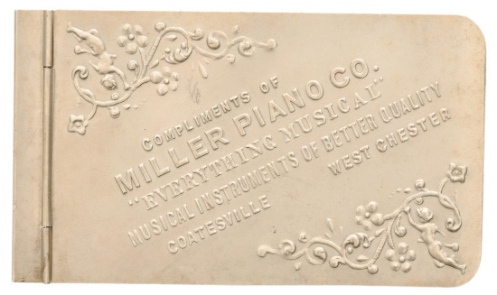 Miller Piano Co. Notebook