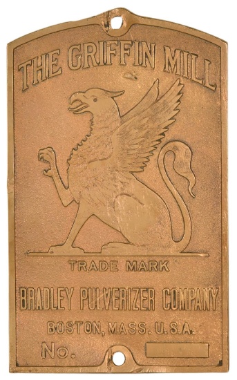 The Griffin Mill Brass Badge