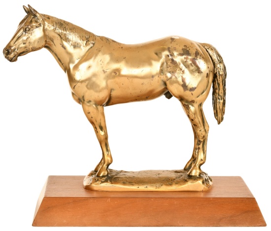 Metal Plated Horse Figure