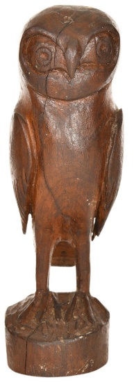 Hand Carved Wooden Owl