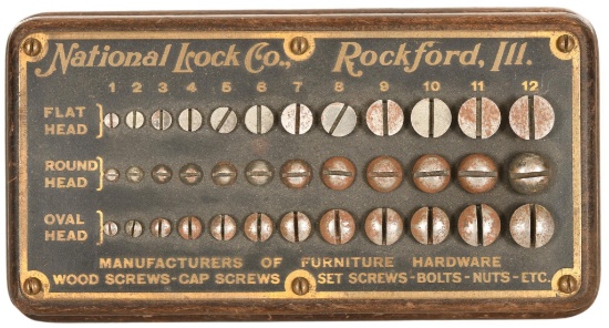 National Lock Co. Screw Head Salesman Display