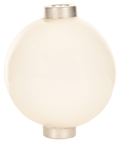 White Milk Glass Lightning Rod Ball