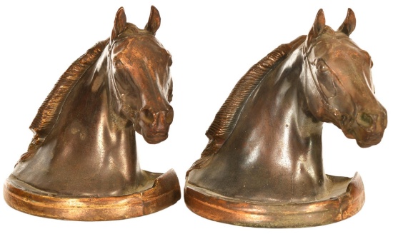 Gladys Brown Horse Head Book Ends