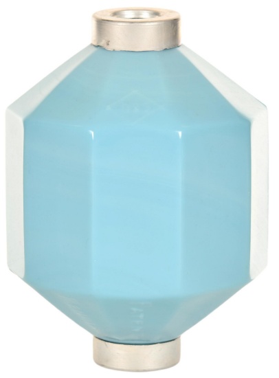 D&s Blue Milk Glass Lightning Rod Ball