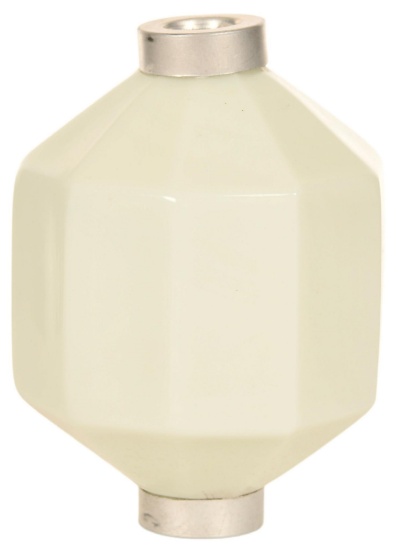 D&s White Milk Glass Lightning Rod Ball