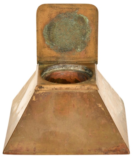 Early Metal Inkwell