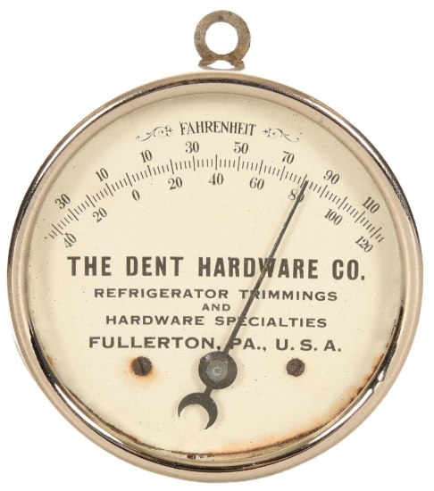 Nos The Dent Hardware Co. Thermometer
